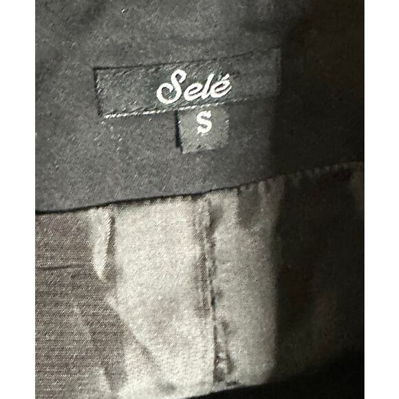 Selé black 3/4 sleeves crop jacket size small - Picture 3 of 11